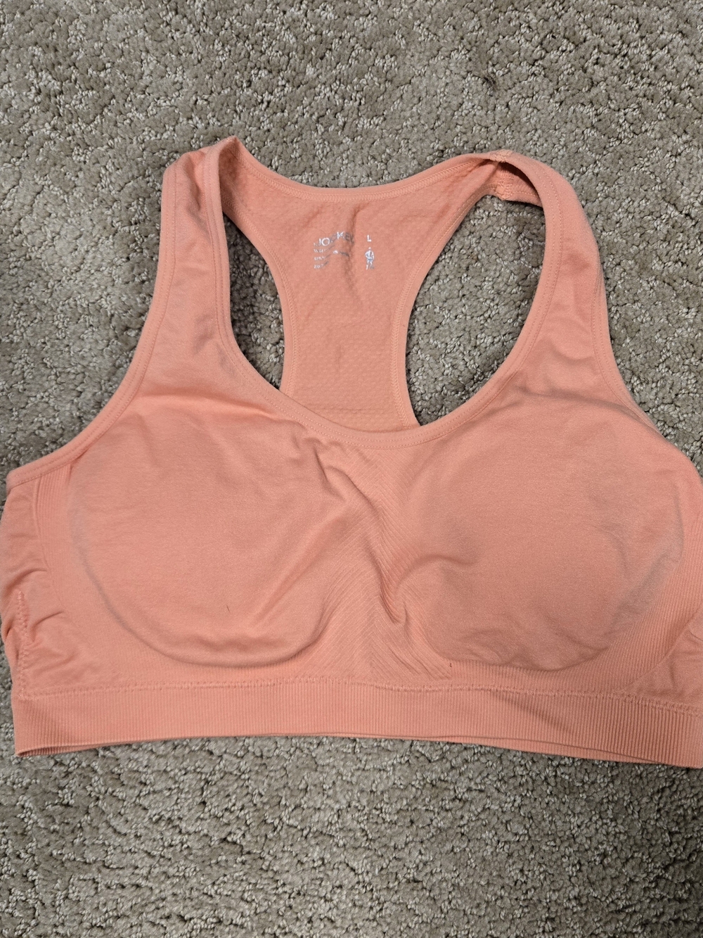 Jockey Peach Racerback Seamless Sports Bra